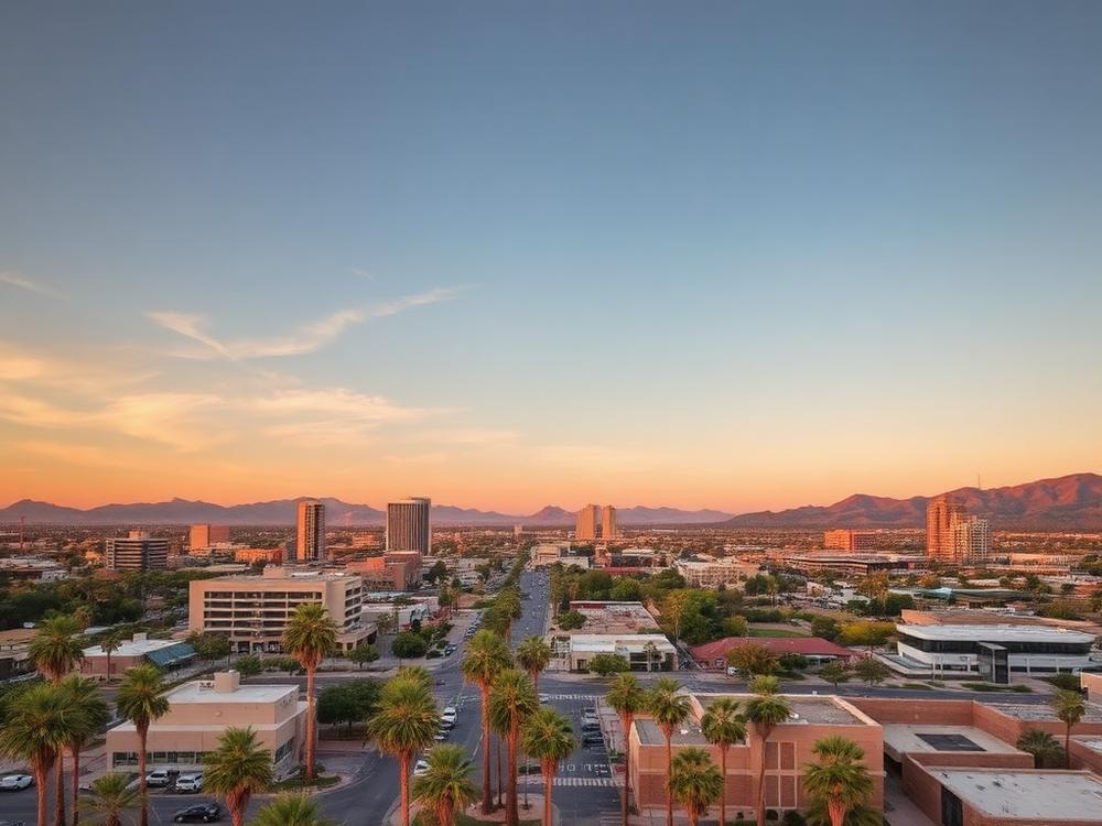 Chandler, Arizona skyline at sunset
